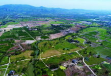 China Adds Records of New UNESCO Heritage Site Into Textbooks Aerial view of the archaelogical ruins Liangzhu City. Photo: Hangzhou Liangzhu Archaeological - Site Administrative District Management Committee