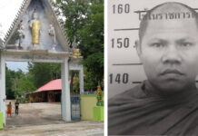 Abbot Raped Teen for Five Years, Refuses to Exit Monkhood Left: Wat Muang Doo as of Sept. 2, 2019 in Buriram. Right: Sa-nga Wongmuang.
