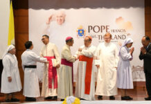 Pope Francis to Visit Thailand on Nov. 20 to 23 Catholic officials announce Pope Francis' visit to Thailand in November on Sept. 13, 2019 at St. Louis Hospital in Bangkok.