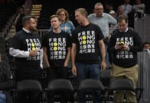 Protesters Show Support for Hong Kong at US-Chinese Basketball Game