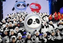 IOC Chief Falls for Beijing 2022 Olympics Panda Mascot