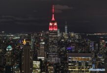 Empire State Building Illuminated for China National Day