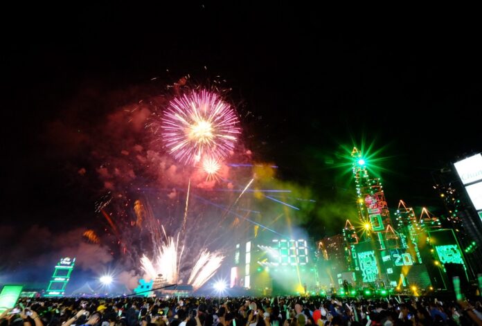 A file photo of a New Year countdown firework at Asiatique in Bangkok.
