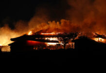 Fire Burns Down Structures at Historic Japanese Castle Smoke and flames rise from burning Shuri Castle in Naha, Okinawa, southern Japan, Thursday, Oct. 31, 2019. A fire broke out at the historic Shuri Castle on Japan’s southern island of Okinawa, nearly destroying it. Photo: Jun Hirata / Kyodo News via AP