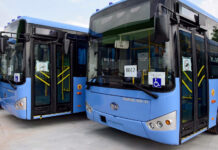 QR Codes and Credit Cards Now Accepted on Some Bangkok Buses A file photo of new BMTA buses.