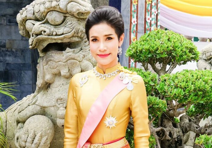 An undated file photo of Sineenat Wongvajirapakdi released by the Royal Palace in August 2019.