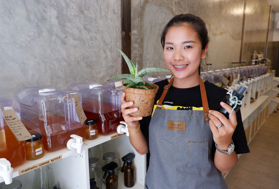 An employee at Normal Shop Bangkok.