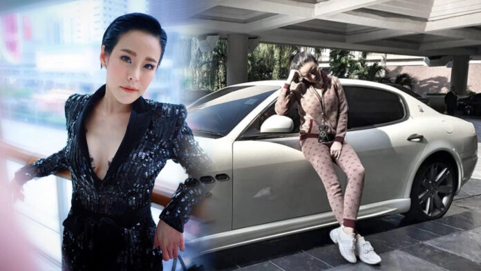 A file photo of Panita “Ning” Tumwattana, left. A now-deleted photo of herself with a Maserati, right. Photo: Ningpanita / Instagram