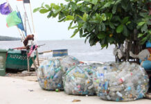 Greenpeace Implicates 5 Global Brands in Plastic Trash at Top Tourist Sites A file photo of plastic rubbish collected from a beach in Chumphon province.