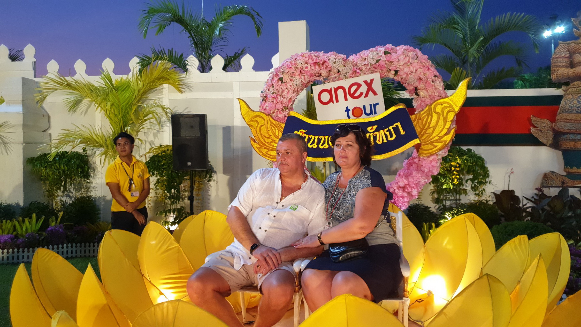 Tourists at a Loy Krathong event on Nov. 11, 2019 at Nong Nooch Tropical Garden in Pattaya.