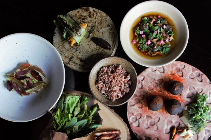 Dishes in an five-course menu at 80/20, includes a curry puff, pork jowl in red koji, burnt banana leaf ice cream. Photo: 80/20bkk / Facebook Dishes in an five-course menu at 80/20, includes a curry puff, pork jowl in red koji, burnt banana leaf ice cream. Photo: 80/20bkk / Facebook