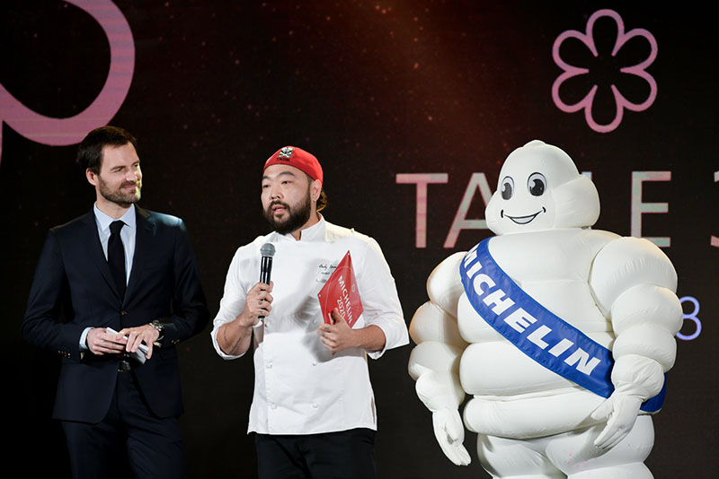 Napol Jantraget of 80/20 receives his Michelin star on Nov. 12, 2019. Photo: Michelin Guide / Facebook