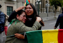 Bolivia’s President Resigns Amid Election-Fraud Allegations Opponents of Bolivia's President Evo Morales celebrate after he announced his resignation, in La Paz, Bolivia, Sunday, Nov. 10, 2019. Morales resigned Sunday under mounting pressure from the military and the public after his re-election victory triggered weeks of fraud allegations and deadly protests. Photo: Juan Karita / AP
