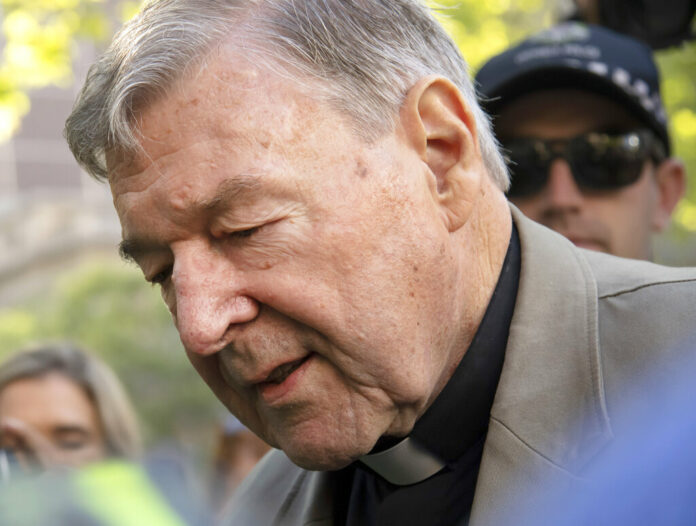 FILE - In this Feb. 27, 2019, file photo, Cardinal George Pell arrives at the County Court in Melbourne, Australia. Australia's highest court agreed Wednesday Nov. 13, 2019, to hear an appeal from the most senior Catholic to be found guilty of sexually abusing children, giving Cardinal George Pell his last chance at getting his convictions overturned. Photo: Andy Brownbill / AP File