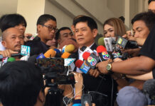 Suspects in Karen Activist Death Freed on Bail Chaiwat Limlikhit-aksorn speaking to the media after his release on Nov. 12, 2019.