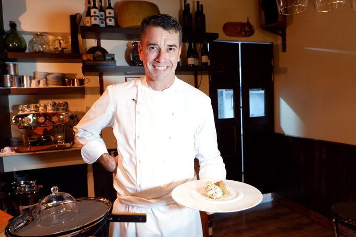 Chef Stefano Borra with truffles.