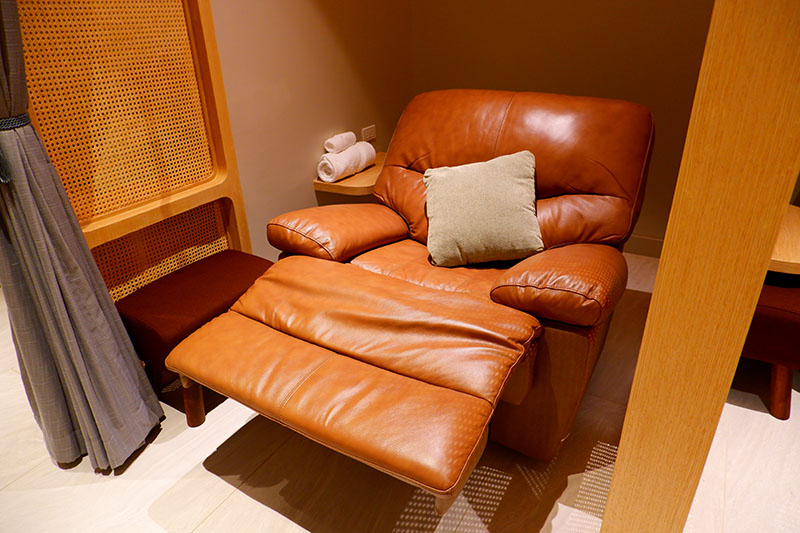 The spa's foot massage area.