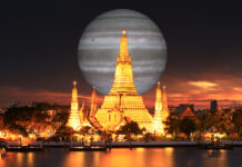 River of Stars: Exoplanet Named After Thai ‘Chao Phraya’ River An artist’s rendition of the Chao Phraya exoplanet rising over the Chao Phraya River. Images: NASA and Wikimedia Commons