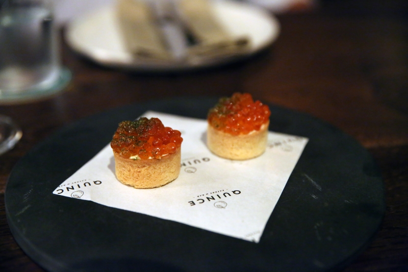 Salmon Roe Tartlet (150 baht per piece)