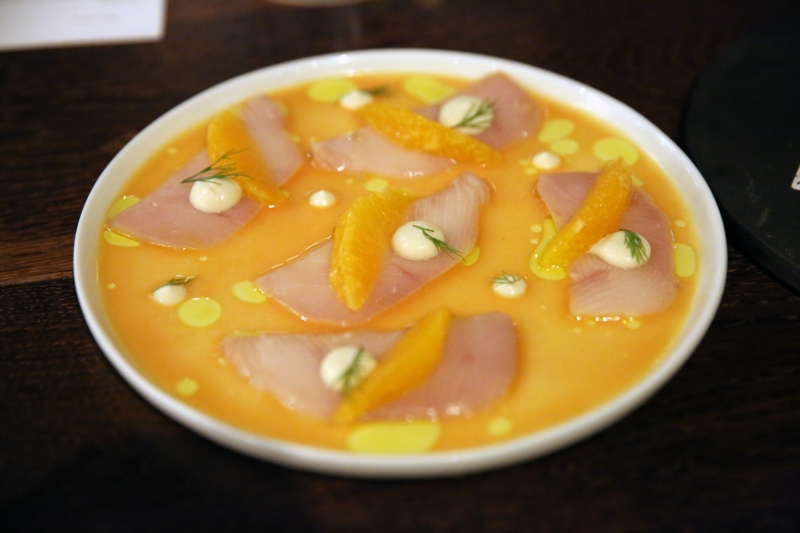 Hay-smoked Hamachi (390 baht)