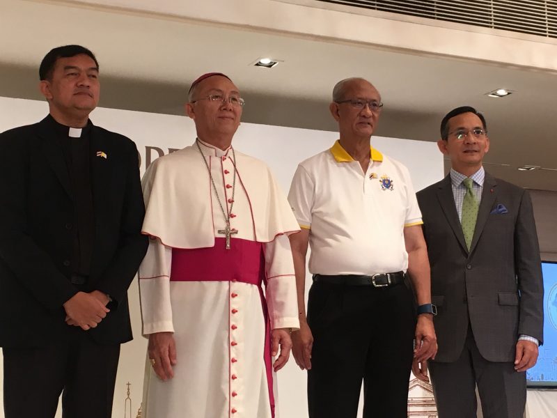 Catholic officials at a press conference on Nov. 20 about Pope Francis’ arrival in Bangkok.