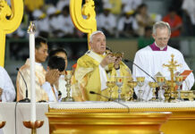 At Mass, Pope Calls for Attention to Thailand’s Downtrodden Pope Francis during the public mass at the National Stadium on Nov. 21, 2019.