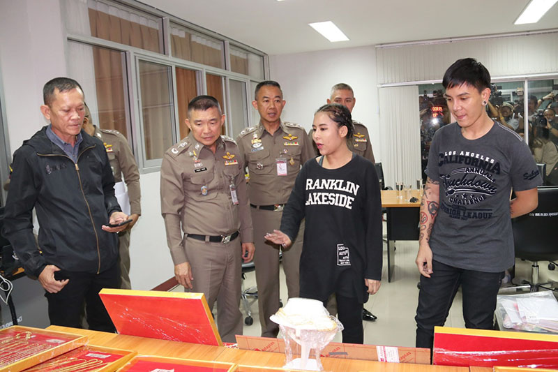 Wantanee with police on Nov. 2, 2019. 