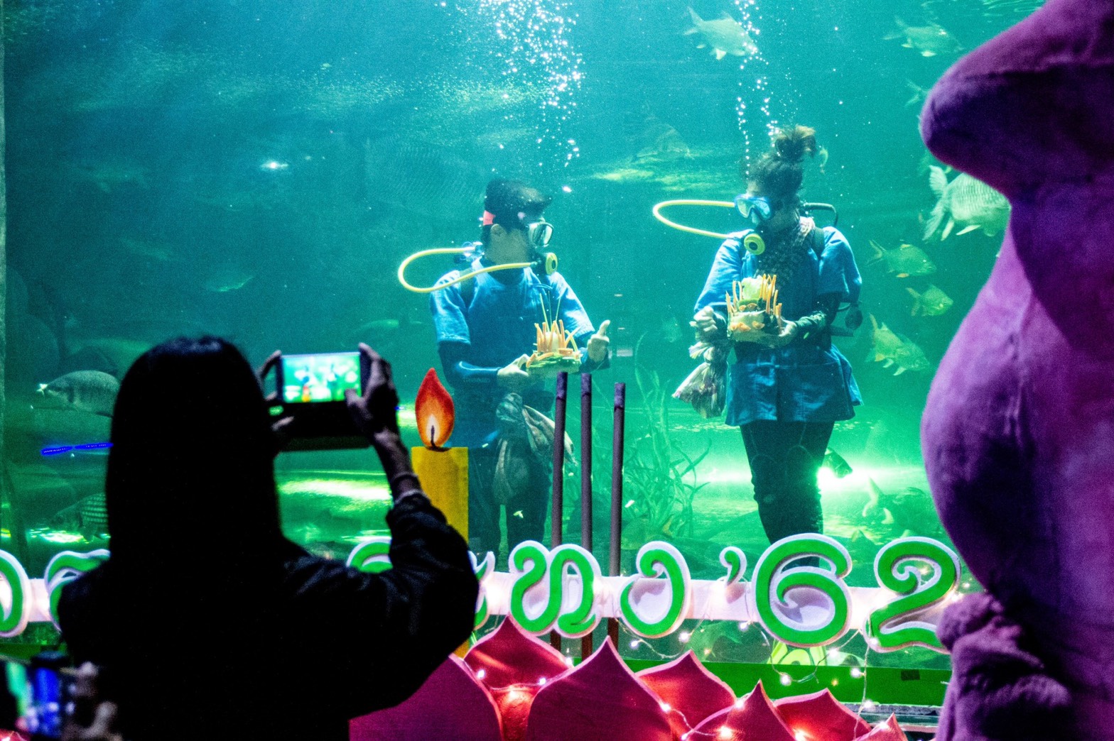 Underwater Loy Krathong at Chiang Mai Zoo’s aquarium.