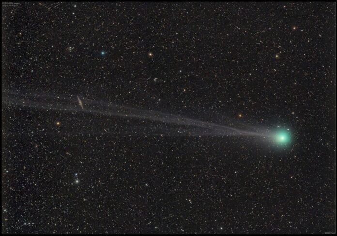 A NASA file photo of comet Lovejoy.