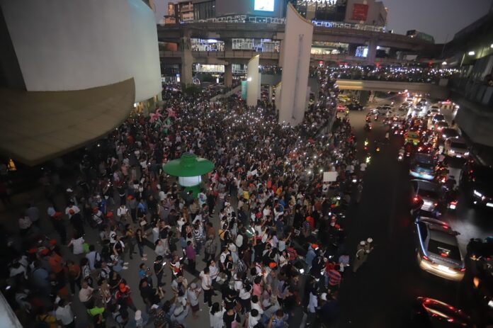 Demonstrators in Bangkok on Dec. 14, 2019.