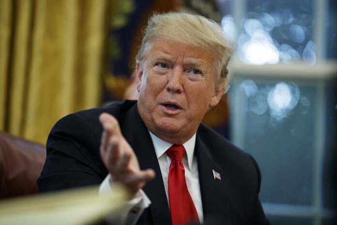 Associated Press file photo of US President Donald Trump.