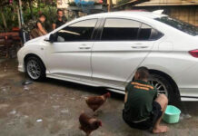 Activist Demands Probe into Army Conscripts Forced to Wash Cars, Peel Durian A now-deleted photo originally posted by Facebook user Laphatrada Waka showing draftees allegedly ordered to wash a car at a senior officer’s house.