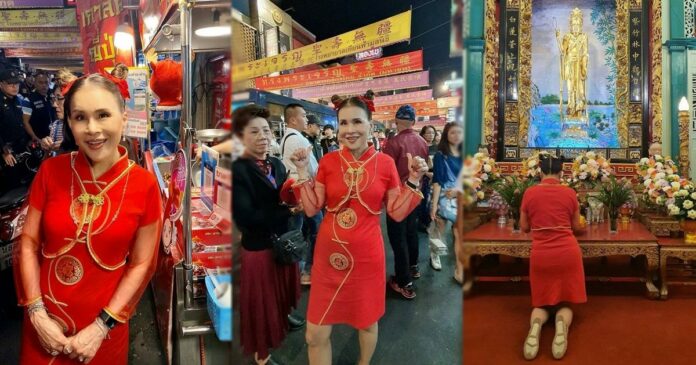 Princess Ubolratana at the Yaowaraj Road walking street on Dec. 14, 2019. Princess Ubolratana at the Yaowaraj Road walking street on Dec. 14, 2019.