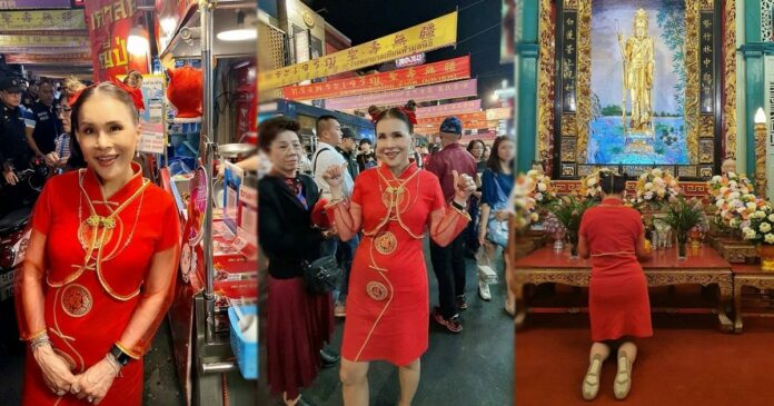 Princess Ubolratana at the Yaowaraj Road walking street on Dec. 14, 2019.