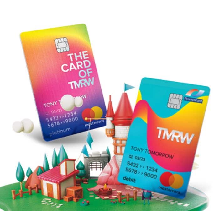 ALT: cash back credit card by TMRW