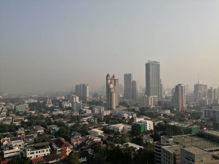 File photo of a dust-choked Bangkok