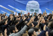 Thai Gov’t Worried for US-Iran Conflict Fallout Protesters demonstrate over the US airstrike in Iraq that killed Gen. Qassem Soleimani, in Tehran, Iran, Saturday Jan. 4, 2020. Photo: Ebrahim Noroozi / AP