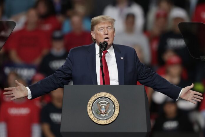 Associated Press file photo of US President Donald Trump