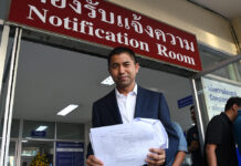 Leaked Phone Call Reveals Top Cop Telling No.2 to ‘Stay Away’ From ‘Big Joke’ Shooting Surachate “Big Joke” Hakparn in front of Bang Rak police station on Jan. 8, 2020.