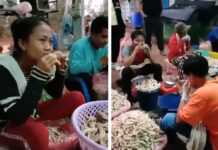 Factory Where Workers Used Mouths to Strip Chicken Feet Won’t Be Prosecuted Workers gnaw the bones from chicken feet in a video taken at Nonglak Payakprom's factory Jan. 23, 2020 in Nong Khai.