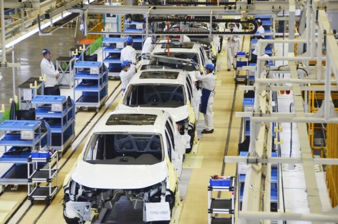 Kyodo file photo taken in April 2019 shows a Honda Motor Co. car plant in China's Wuhan