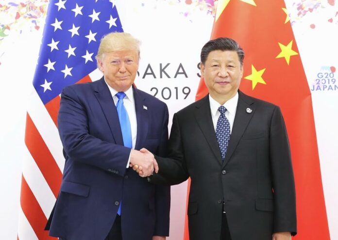 Chinese President Xi Jinping meets with U.S. President Donald Trump in Osaka, Japan, June 29, 2019. (Xinhua/Ju Peng)
