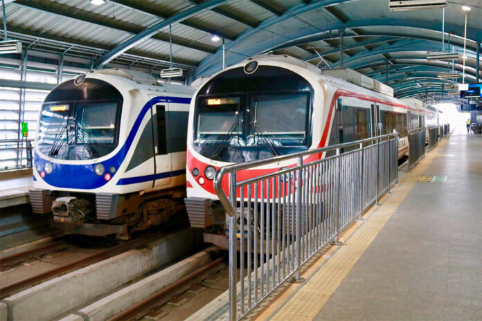A file photo of Airport Rail Link trains.