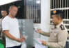 Officials Say British Convict Not Infected by Coronavirus Photo released by the Department of Corrections shows British citizen Mark Rumble at Bangkok Remand Prison prior to his extradition, with his face blurred out.