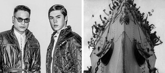 Left: White Rose Band. Right, a still from “Battleship Potemkin.”