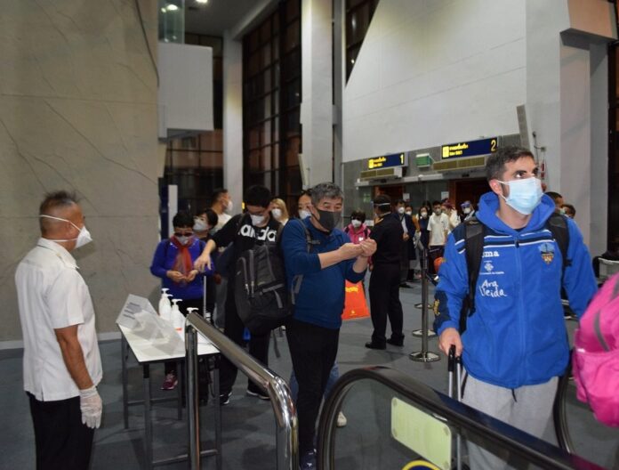Passengers arrive at Krabi airport on Jan. 27, 2020.
