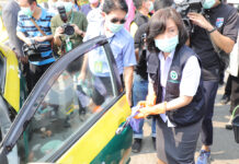 Thailand Reports 6 More Cases of Coronavirus, Including 4 Thais Don Mueang Airport taxis are disinfected on Feb. 4, 2020. Two of Thailand's coronavirus patients are taxi drivers.