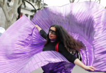 Women Fill Streets of World’s Cities With Call for Justice A protester dances during a march on International Women's Day in Madrid, Spain, Sunday, March 8, 2020, Thousands of women are marching in Madrid and other Spanish cities as part of International Women's Day. Photo: Paul White / AP
