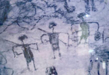 Gov’t Gives Up Part of Prehistoric Cave Painting Site For Mining A photo showing one of the paintings found at Khao Yala archaeological site.
