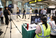 British Man is 48th Coronavirus Patient in Thailand A health quarantine checkpoint at Suvarnabhumi Airport.